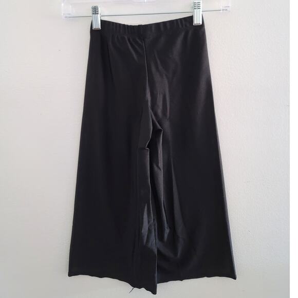 Baltogs Spandex Pull-On Wide Leg Palazzo Culottes Dance Pants Black P NEW - Picture 2 of 7